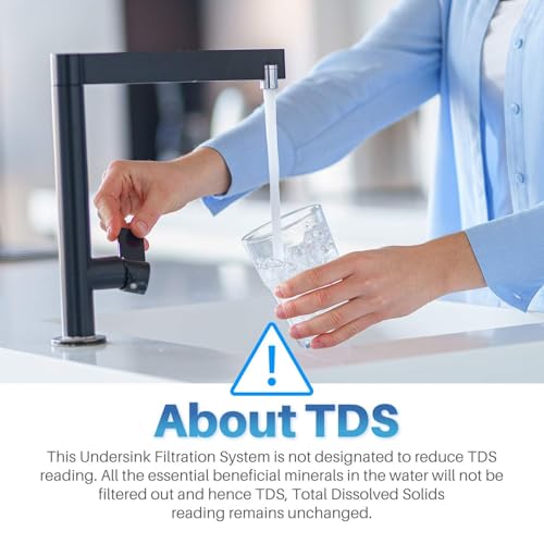 ICEPURE Under Sink Water Filter System, 3 Years or 22000 Gallons Ultra High Life NSF/ANSI 42 Certified, Removes Heavy Metals,Chlorine,Direct Connect Under Counter Drinking Water System, USA Tech