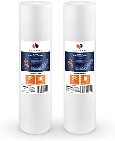 Aquaboon 5 Micron 20 x 4.5 Whole House Sediment Filter Cartridge 20 inch Water Filter Replacement Compatible with DGD-5005-20, FP25B, AP810-2, 2-Pack