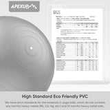 APEXUP Yoga & Pilates Ball - Anti Slip Heavy Duty Gym Ball for Fitness, Balance & Core Workout