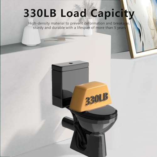 Toilet Seat Black, Toilet Seat Round 16.5 inch Soft Close Quiet, No Slam, Premium PP Material Easy Clean, B2B Available, Black