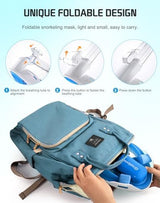 Greatever Full Face Snorkel Mask, Snorkeling Gear for Adults with Latest Dry Top Breathing System and Detachable Camera Mount, Foldable Snorkel Mask Adult, Snorkels Anti-Fog & Anti-Leak