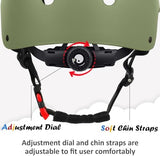 Kids Bike Helmet, Adjustable and Multi-Sport, from Toddler to Youth, 3 Sizes
