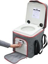 Portable 5.3 Gallon Camping Toilet with Carry Bag - Supports 286 LBS, 50 Flushes, Detachable Tanks