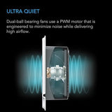 AC Infinity AIRTAP T4 White, Register Booster Fan for 4” x 12” Register Holes, Improves Heating & Cooling Vents, Quiet 10-Speeds, Bluetooth App Control Data Alerts