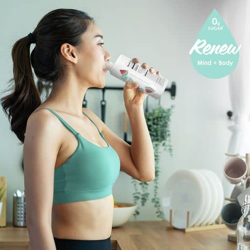 Sugar Free Electrolyte Water, Zero Calorie Hydration Drink, Refresh, Hydrate & Recover, Electrolytes+Vitamin B's + Focus, Comes in Eco-friendly Tetra Pak® packages (Peach, 12 Packs)