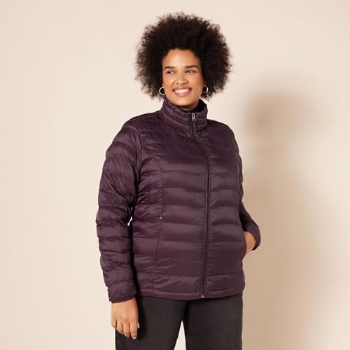 Amazon Essentials Women's Lightweight Water-Resistant Packable Puffer Jacket (Available in Plus Size)