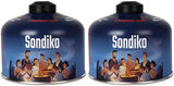 Sondiko Iso Butane Fuel Canister 230g 2 Pack, Camping Stove Fuel