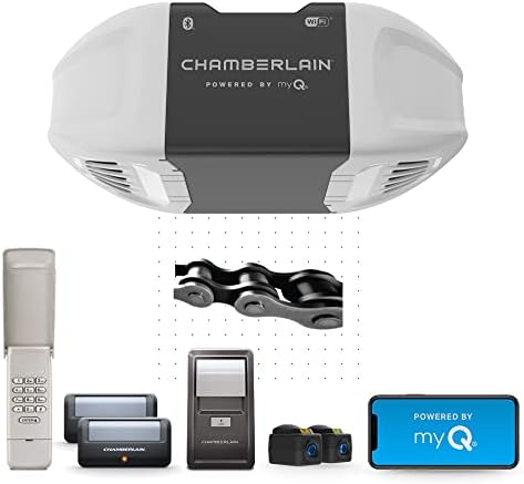 Chamberlain C2405 MYQ Smart Garage Door Opener, Chain Drive, 1/2-HP Motor, Dual Light - Quantity 1
