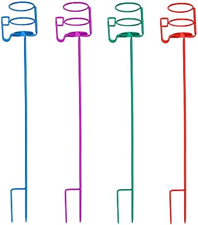 Decko OutDoor 30215 Outdoor Beverage and Phone Holder yard Stakes, heavy duty set of 4