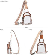 Clear bags Stadium Approved Crossbody Sling Bag Fanny Pack Backpack Purses for Women Men Belt bag for stadium events