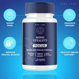 Mind Vitality Focus Brain Supplement, Official Mind Vitality to Boost Focus and Concentration & Avoid Mid-Afternoon Fatigue, Mind Vitality Advanced Formula (120 Capsules) (Pack of 2)