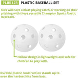 Champion Sports Hollow Plastic Baseballs