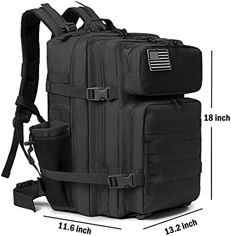 QT&QY 25L/35L/45L Military Tactical Backpack For Men Molle Daypack 3 Day Bug Out Bag Hiking Rucksack With Bottle Holder