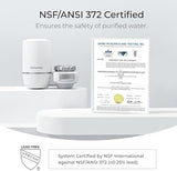 Waterdrop Sink Filter Water Faucet for Skin Care, Bathroom Faucet Filter, 320 Gallons, NSF Certified Water Purifier, 0.01μm Ultra-Filtration System, Reduces Chlorine Lead-Free Material, 1 Filter White