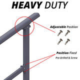 CHR Fence & Rail Hand Rails for Outdoor Steps, 4 Step Handrail & Indoor Stair Railing Kit, Railings for Outdoor Steps and Hand Rails for Seniors for Porch Railing & Deck Hand Rail, 3-4 Step Railing