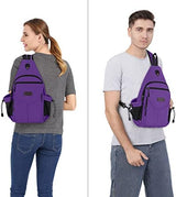 MOSISO Sling Backpack,Canvas Crossbody Hiking Daypack Bag with Anti-theft Pocket