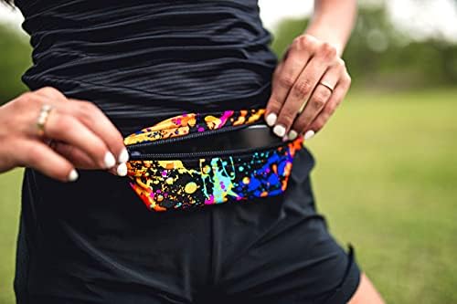 SPIbelt Original Pocket Running Belt for Women Men, Phone Holder for Running, Running Fanny Pack, Holder for Phone, Running Waist Pack, Expandable, Adjustable. Cloudy Grey with Black Zipper