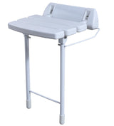 Taps2Traps® Wall Mounted Fold Down Shower Seat With Legs