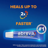 Abreva 10 Percent Docosanol Cold Sore Treatment, Treats Your Fever Blister in 2.5 Days - 0.07 oz Tube x 2