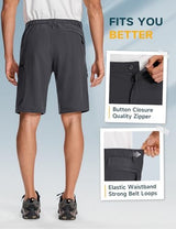 Moosehill Mens Cargo Hiking Shorts Lightweight Water Resistant for Casual Golf Work Tactical Fishing with 6 Pockets