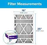 Filtrete 16x25x4 AC Furnace Air Filter, MPR 1550, MERV 12, Fits Lennox & Honeywell, CERTIFIED Asthma & Allergy Friendly, Electrostatic Air Cleaning Filter, 4-Pack (actual size 15.88 x 24.56 x 4.31)