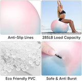 APEXUP Yoga & Pilates Ball - Anti Slip Heavy Duty Gym Ball for Fitness, Balance & Core Workout
