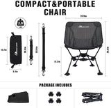MOON LENCE Portable Camping Chair Backpacking Chair - The 4th Generation Ultralight Folding Chair - Compact, Lightweight Foldable Chairs for Hiking Mountaineering, Beach