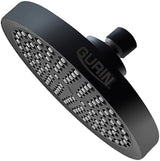 GURIN Shower Head High Pressure Rain, Luxury Bathroom Showerhead with Adjustable Angles, Anti-Clogging Silicone Nozzles - Matte Black, 6 Inch Round