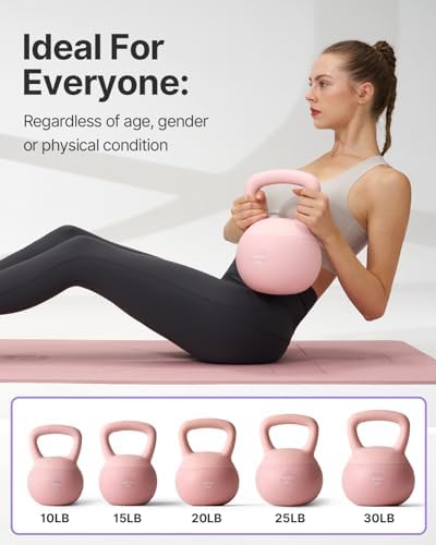 YOTTOY Soft Kettlebell,Kettlebell Anti-Slip Grip Weight for Home Workouts, Kettlebells Set Strength and Safety Guaranteed