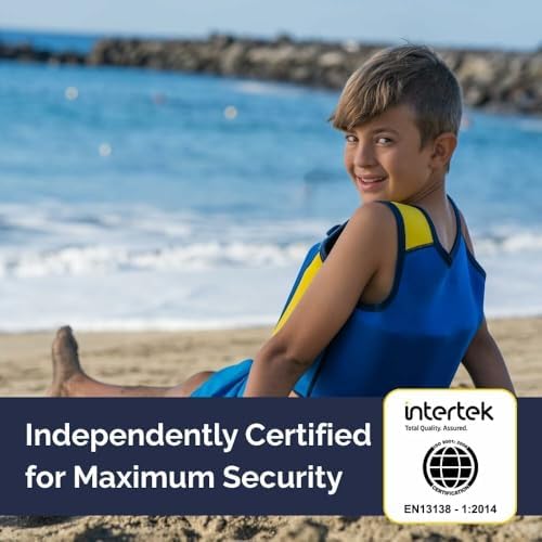 Limmys Premium Kids Swim Vest - Toddler Swim Jacket and Buoyancy Swimming Aid - Modern Design Swimming Vest for Boys, Girls and Babies - Drawstring Bag Included