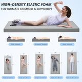 CYMULA Memory Foam Camping Mattress Pad,3inch Sleeping Pad for Camping,Non-Slip Bottom Floor Cot Mattress Bed with Retaining Portable Roll up Mattress Pad Mat for Travel Truck Guest Bed Tent