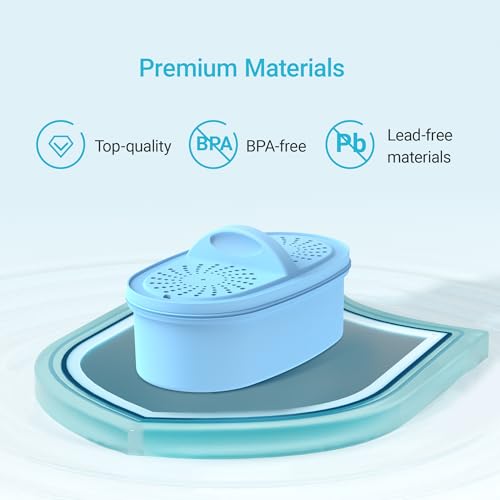 Alkaline Filters Replacement for All Waterdrop Pitcher Filtration System, Fits Waterdrop WD-PF-AL, Reduces PFOA/PFOS, Chlorine, Last Up to 100 Gallons,1 Pack, AQUA CREST