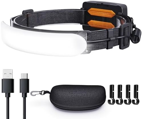 Headlamp Rechargeable PRO+,7500mAh 1500 Lumen Super Bright 230°Beam LED Head Lamp,Head Lights for Forehead,3 Modes,IPX6 Headlamps for Adults Camping/Mechanic/Hard Hat