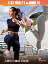 Wrist Ankle Weights Set of 2(1 lb/2 lbs Each) Adjustable Weights Training Intensity for Strength Training Walking Running Yoga Pilates Jogging for Women Men