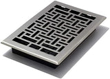 Decor Grates AJH610-NKL Oriental Floor Register, 6-Inch by 10-Inch, Brushed Nickel