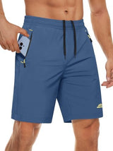 MAGCOMSEN Men's Athletic Running Shorts 9" Quick Dry Lightweight Sport Workout Hiking Gym Shorts with Zipper Pockets