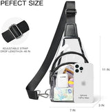 Clear bags Stadium Approved Crossbody Sling Bag Fanny Pack Backpack Purses for Women Men Belt bag for stadium events