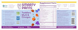 SmartyPants Toddler Multivitamin Gummies: Omega 3 Fish Oil (EPA/DHA), Vitamin D3, C, Vitamin B12, B6, A, K & Zinc, Biotin, Beta Carotene, Gluten Free, Three Fruit Flavors, 90 Count (30 Day Supply)