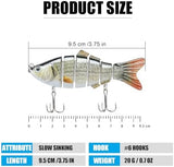 TRUSCEND Swimmax for Freshwater and Saltwater, Lifelike Fishing Lures for Bass Trout Crappie Walleye Pike Bluegill Salmon, Swimbait for Bass Fishing, Amazing Fishing Gear Gifts for Family Fishing