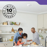 Kidde Smoke & Carbon Monoxide Detector, 10-Year Battery Powered, Voice Alerts, LED Warning Light Indicators