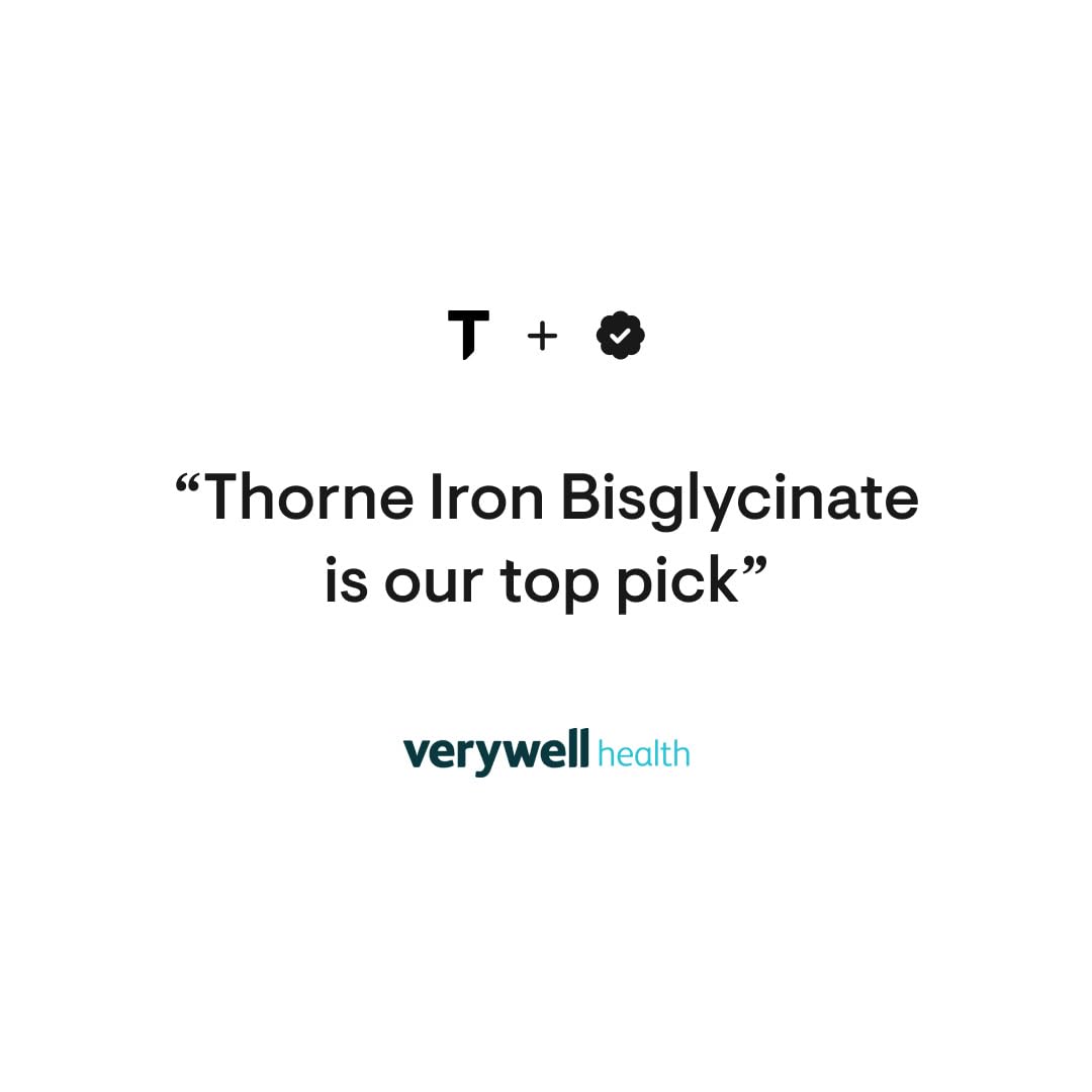 THORNE - Iron Bisglycinate - 25 mg Iron Supplement for Enhanced Absorption Without Gastrointestinal Side Effects* - NSF Certified for Sport - Gluten-Free - 60 Capsules