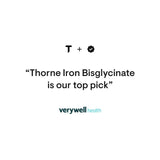 THORNE - Iron Bisglycinate - 25 mg Iron Supplement for Enhanced Absorption Without Gastrointestinal Side Effects* - NSF Certified for Sport - Gluten-Free - 60 Capsules