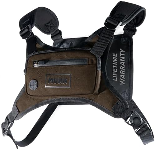 MVRK Water Resistant Chest Pack - Running Vest for Workouts, Running Phone Holder Extra Storage, Lightweight Running Pack