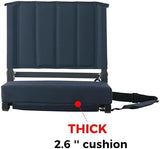 SPORT BEATS Stadium Seats with Back Support Bleacher Chairs with Back and Cushion Thick Padded Bleacher Seats Includes Shoulder Strap