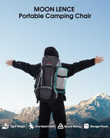 MOON LENCE Portable Camping Chair, Backpacking Chair, Ultralight & Compact, 400 lbs Capacity, for Outdoor Camp, Travel, Beach, Picnic, Hiking