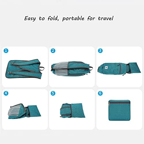 DOJUNS Hiking Backpack 15L Small Travel Backpack Lightweight Foldable Daypack Packable Camping Backpacks for Women Men (Blue)