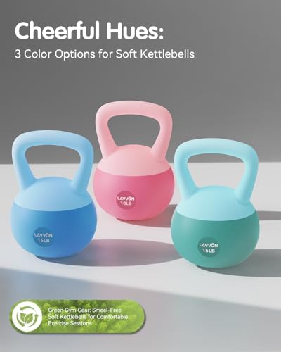 Soft Kettlebell - Cushioned Impact-Resistant Base and Anti-Slip, Kettle bell Anti-Slip Grip Weight for Home Workouts, Safe Strength Training Kettlebells Sets for Women & Men, With Non-slip Gloves