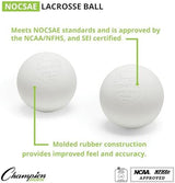 Champion Sports Lacrosse Balls: Official Size Sporting Goods Equipment for Professional, College & Grade School Games, Practices & Recreation - NCAA, NFHS and SEI Certified