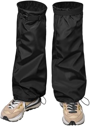 Adnee 2 PCS Lawn Care Leg Gaiters-Weed Eating Leg Protectors-Garden Trimming Leg Chaps-Adjustable Leg Guards for Garden and Farm Working, Black