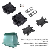 Complete Air Pump Diaphragm Rebuild Kit, Replacement for Hiblow HP100, HP120